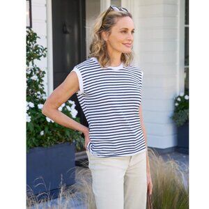 Frank & Eileen AIDEN Vintage Muscle Tee HERITAGE JERSEY Size: M FRENCH STRIPES